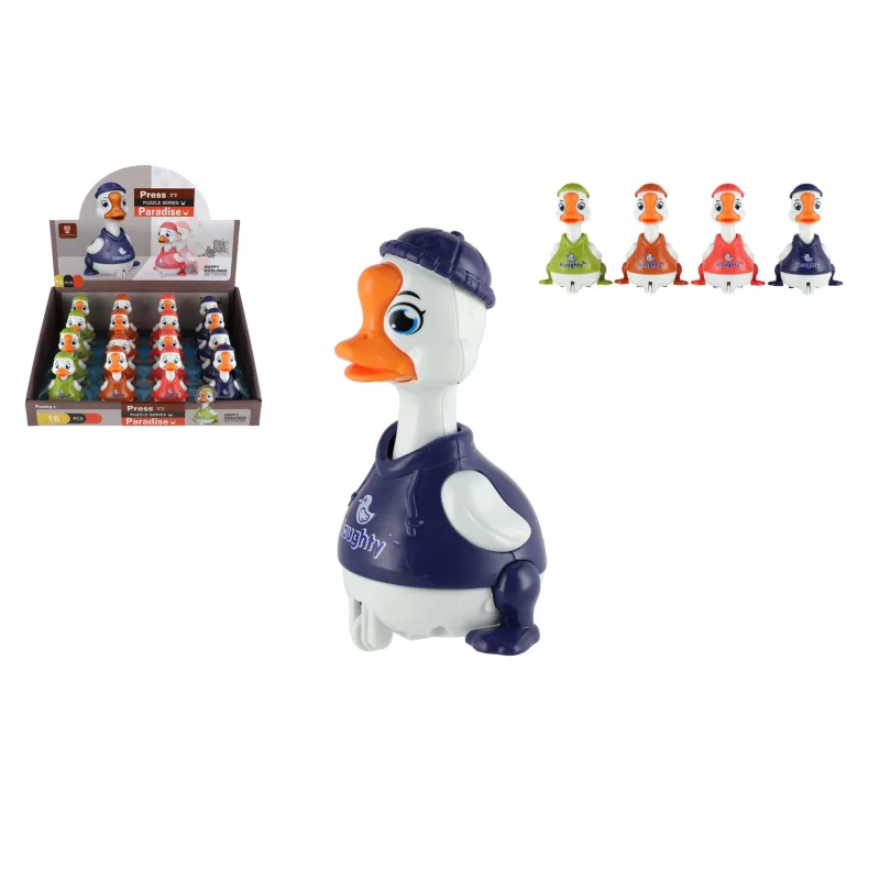 Teddies Káčer stlač a choď plast 9cm na zotrvačník 4 farby
