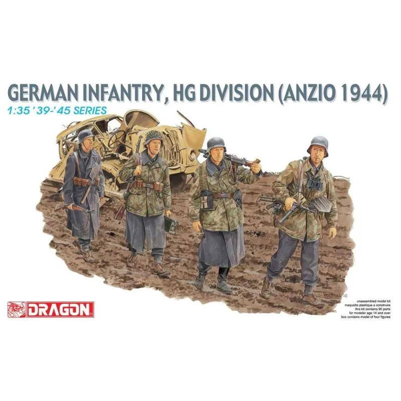 Dragon Model Kit figúrky 6158 - GERMAN INFANTRY HG DIV ANZIO 1944 (1:35)