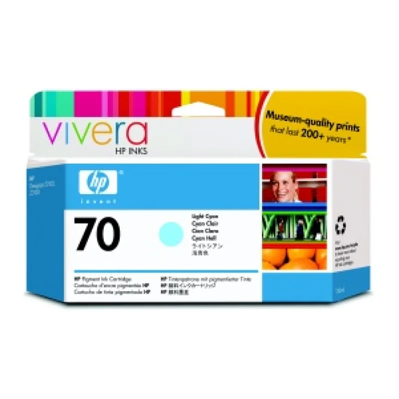 HP no 70 sv. azurová inkoustová kazeta, C9390A C9390A