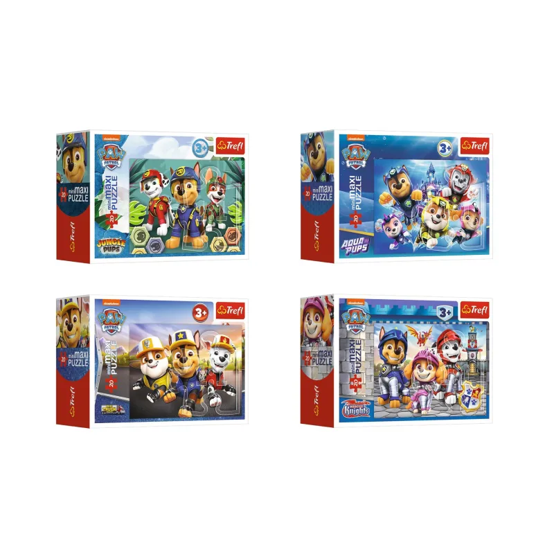 Trefl Minipuzzle miniMAXI 20 dielikov Labková patrola/Paw Patrol 4 druhy