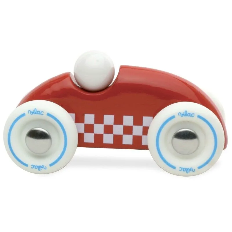 Vilac Drevené auto mini rely červené poškodený obal