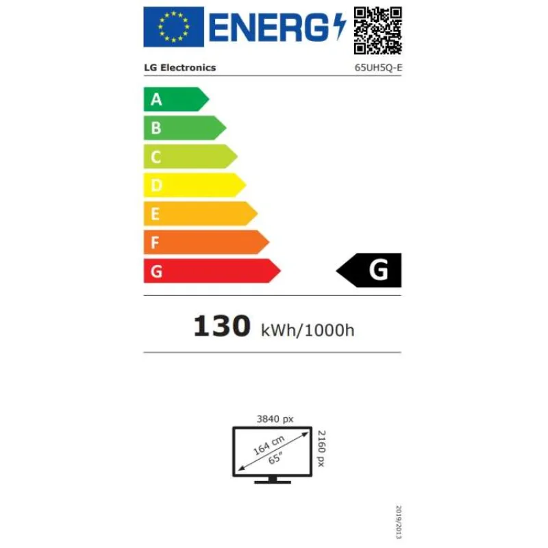 LG 65" signage 65UH5Q - UHD Signage, 500nit, 24/7, 25% haze, webOS 8.0, HDMI-out X, 29.7mm, even bezel (11.4), Chromium (65UH5Q-E.AEU)