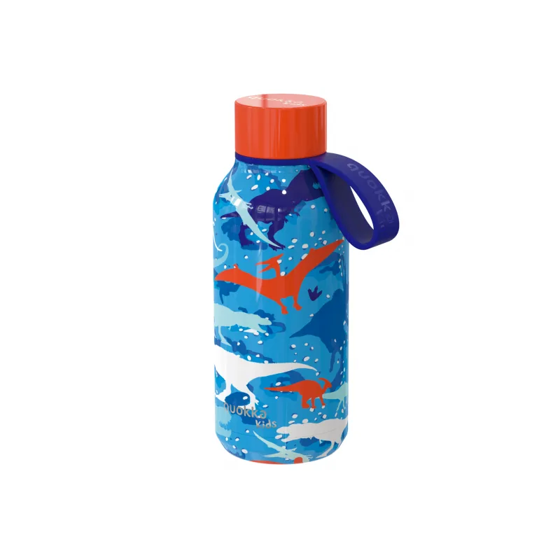 Quokka Nerezová termofľaša Solid Kids s pútkom Dinosaur 330 ml