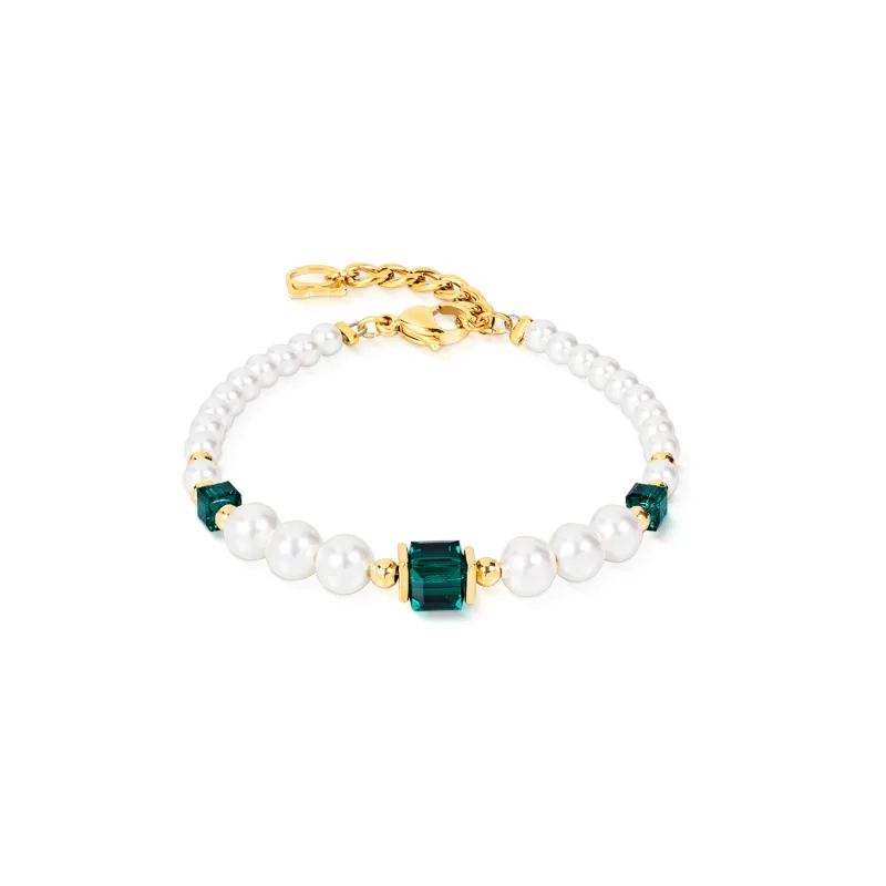 Dámsky náramok Coeur de Lion Cocktail Pearls Emerald 2110/30-0521