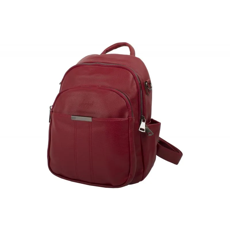 dariya® Štýlový unisex batoh na voľný čas s kovovými zipsami - tmavočervený Veľkosť: UNI