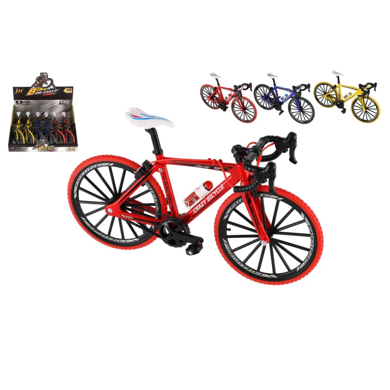 Teddies Bicykel prstový kov/plast 19cm 4 farby