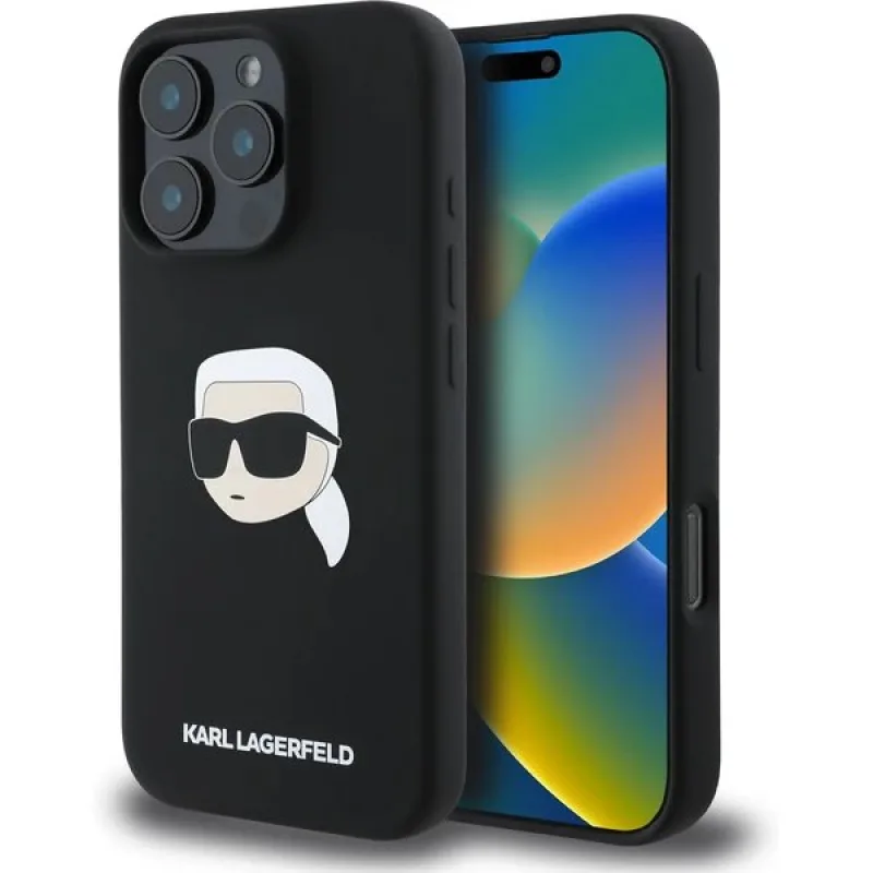 Karl Lagerfeld Liquid Silicone Karl Head MagSafe kryt iPhone 16 Pro Max…