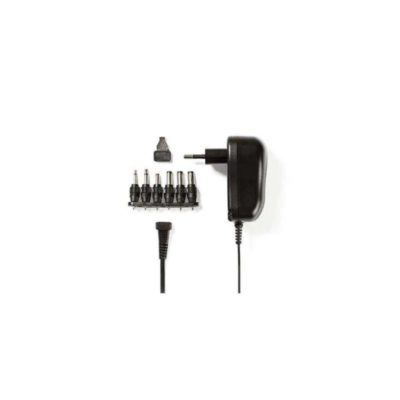 NEDIS univerzální napájecí AC adaptér/ 12W/ 3 - 12 V DC/ 100 - 240 V AC/ 6 konektorů/ 1,8 m/ černý (ACPA001)