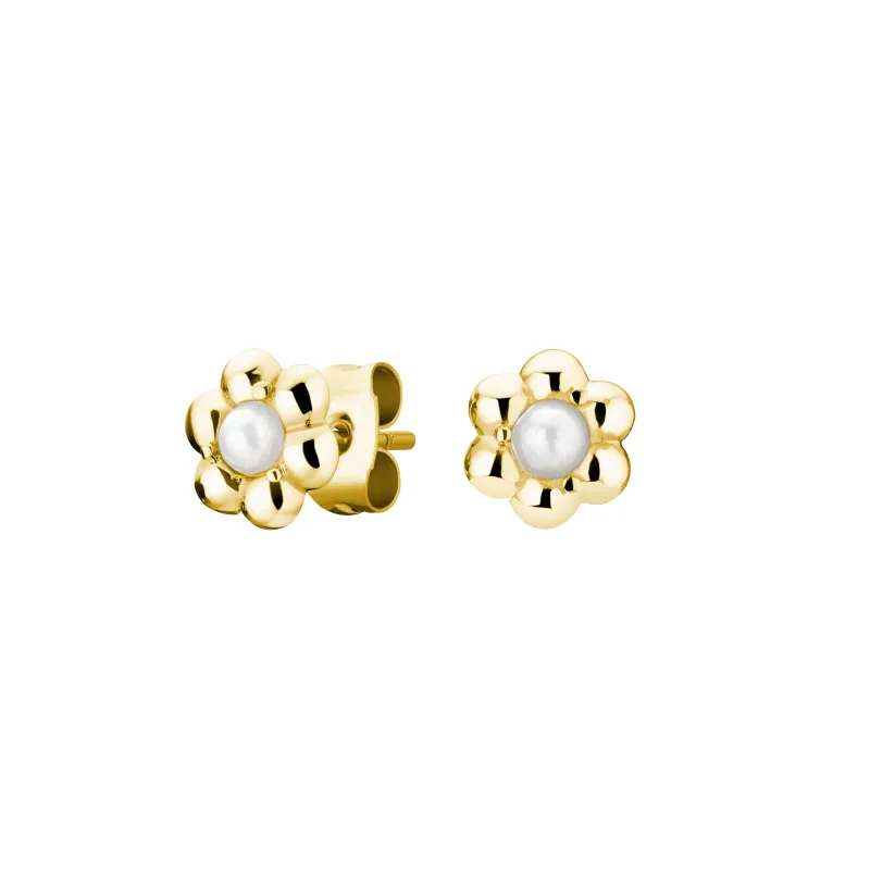 Zlaté náušnice Rosefield Daisy Flower Studs JEDFG-J670