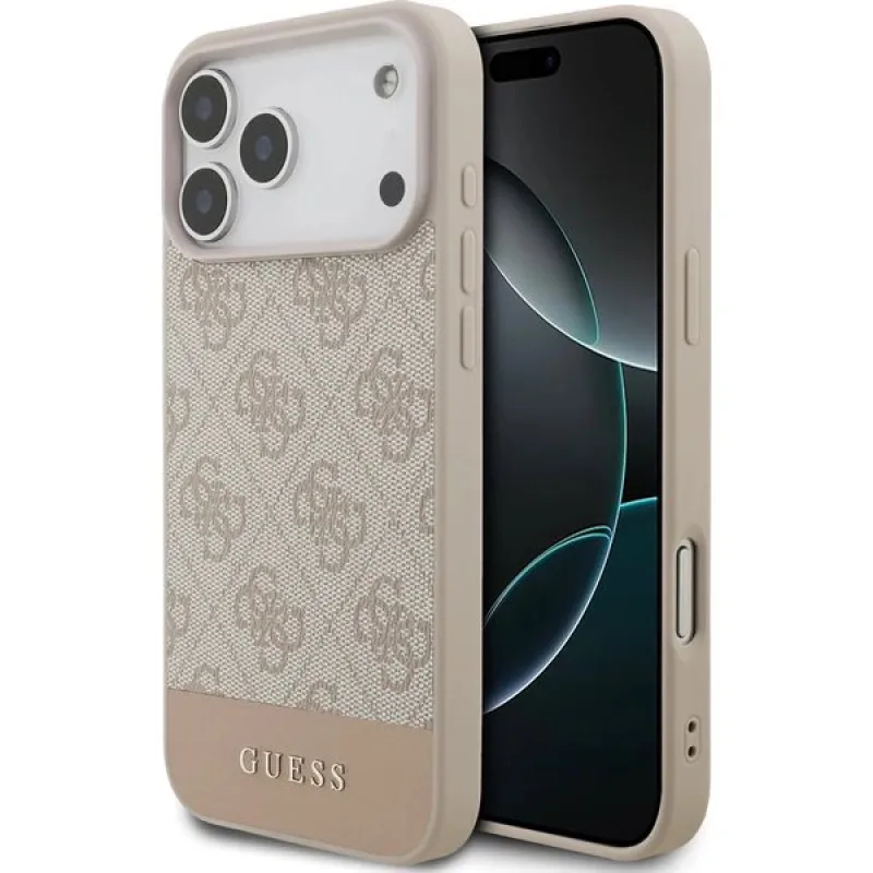 Guess PU 4G Stripe kryt iPhone 17 Pro ružový 57983128248