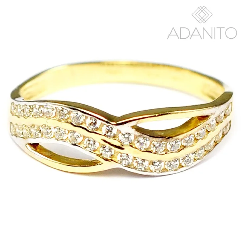 Zlatý prsteň so zirkónmi ADANITO BRR0356G, 63, 3.65 g