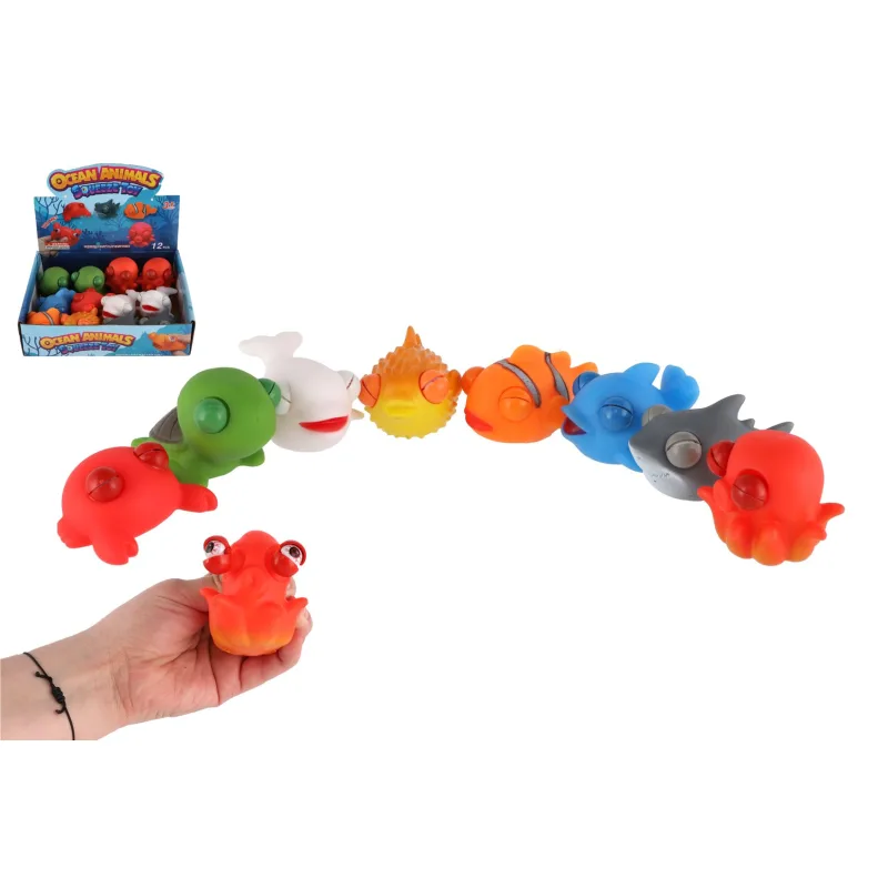 Teddies Zvieratko morské mačkacie antistresové silikón 9-10cm mix druhov
