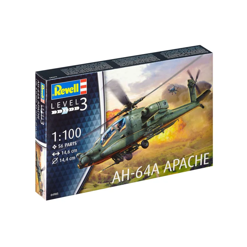 Revell Plastic ModelKit vrtuľník 04985 - AH-64A Apache (1:100)