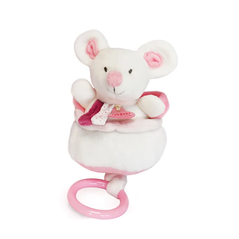 Doudou et Compagnie Paris Doudou Plyšová hudobná hračka 20 cm myš