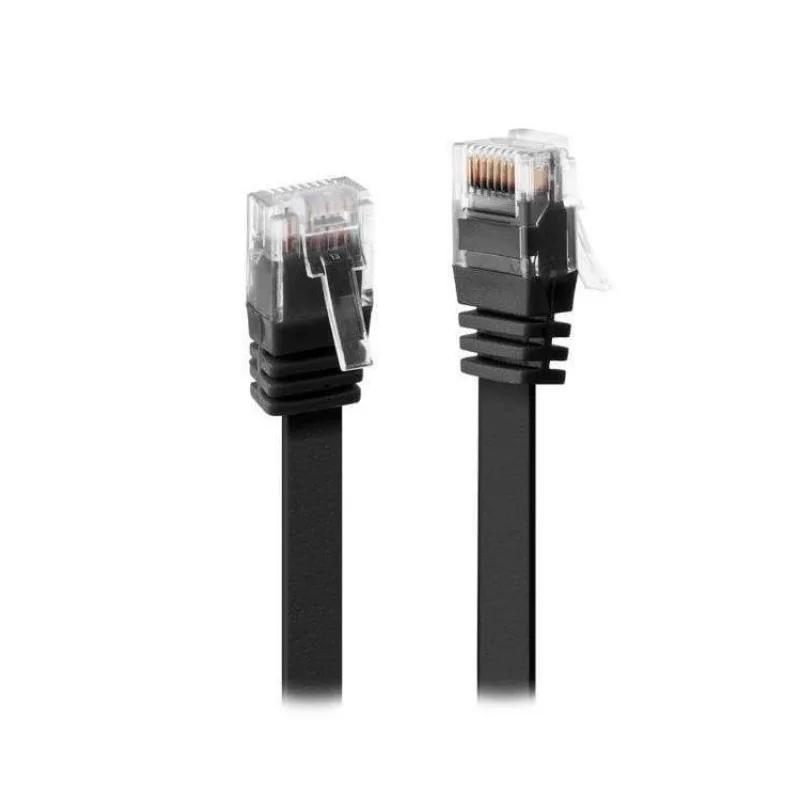 XtendLan Patch kabel Cat 6 UTP 1m - černý plochý (PK_6UTP010black flat)