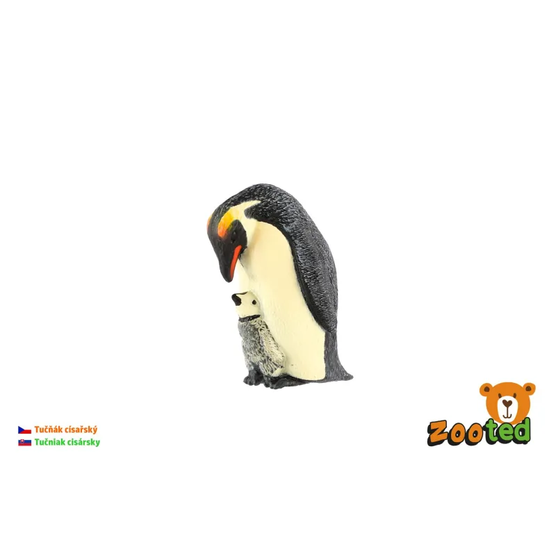 ZOOted Tučniak cisársky s mláďaťom zooted plast 6cm