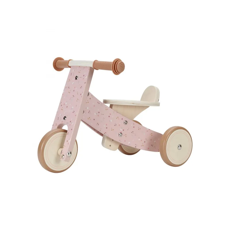 Little Dutch Odrážadlo trojkolka drevená Pink