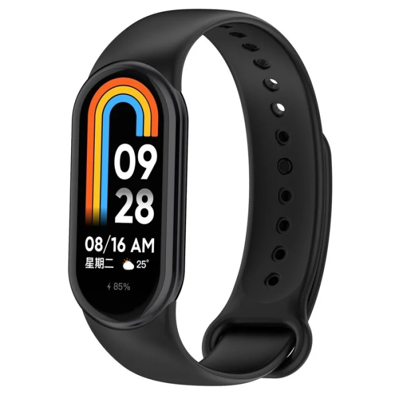 Silikonový řemínek pro Xiaomi Mi Band 8 - Černý ESES 1530003633