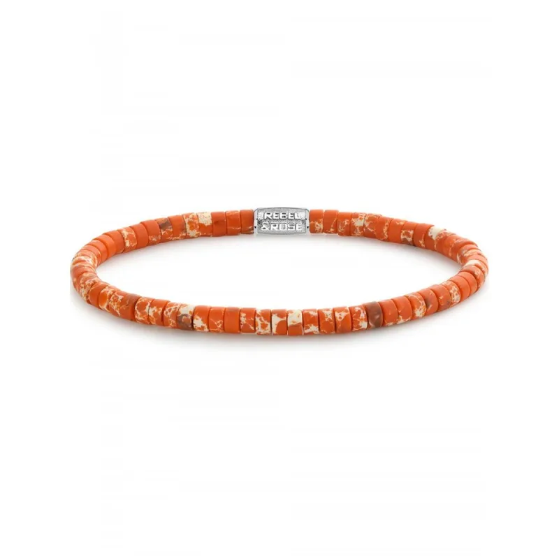Rebel & Rose unisex náramok Apples of Orange 4 mm