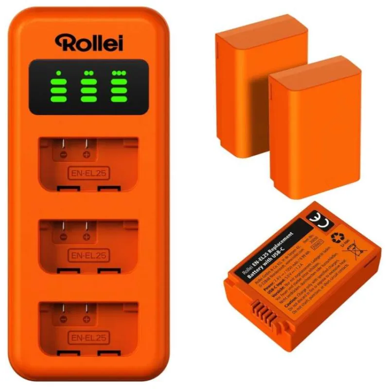 Rollei nabíjecí set EN-EL25/ 3ks baterie a nabíječka (20082)