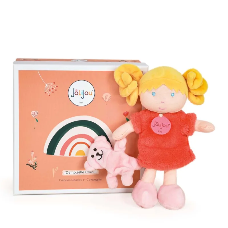 Doudou et Compagnie Paris Doudou Jolijou Bábika Miss Coral 21 cm