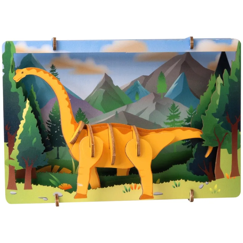 EscapeWelt EscapeWelt 3D drevené puzzle Brontosaurus