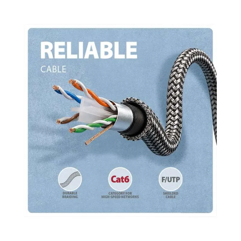 AXAGON ADE-AM30, USB-A Gigabit Ethernet adaptér s integrovaným sieťovým CAT6 káblom RJ-45 (3 m) (ADE-AM30)