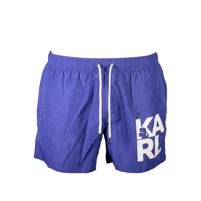 Pánske Plavky KARL LAGERFELD BEACHWEAR - Modrá Farba: Modrá, Veľkosť: S