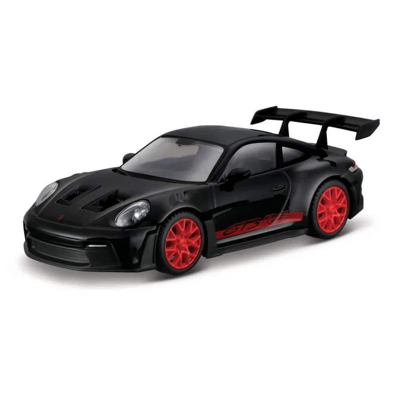Bburago - RACE, Porsche 911 GT3 RS v dekoratívnom boxe, čierna, 1:43