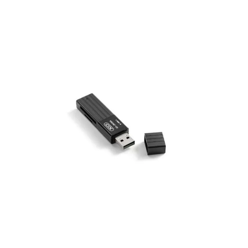 USB čítačka kariet XO 2v1 DK05A USB 2.0, čierna (GSM167693)