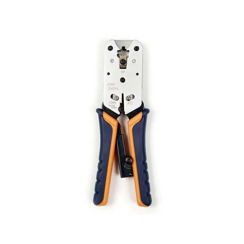 W-star Krimpovacie kliešte RJ45 WS2182R s račňou priame, strúhač izolácie (WS2182R)
