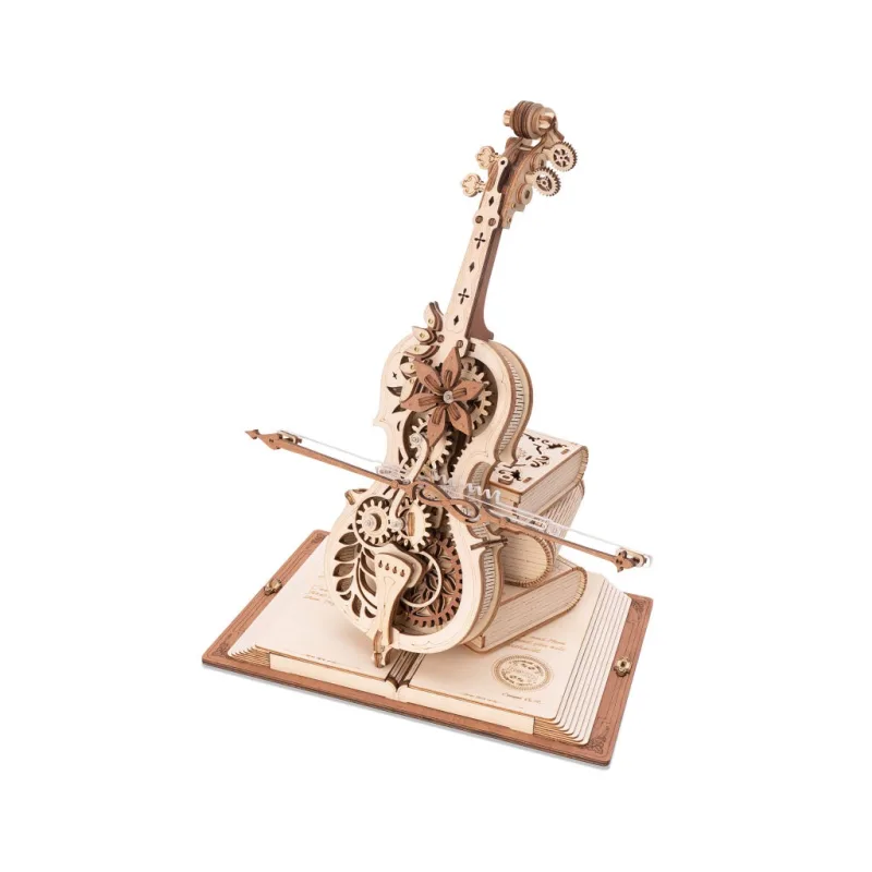 RoboTime RoboTime 3D drevená mechanická skladačka Kúzelné violončelo - poškodený obal
