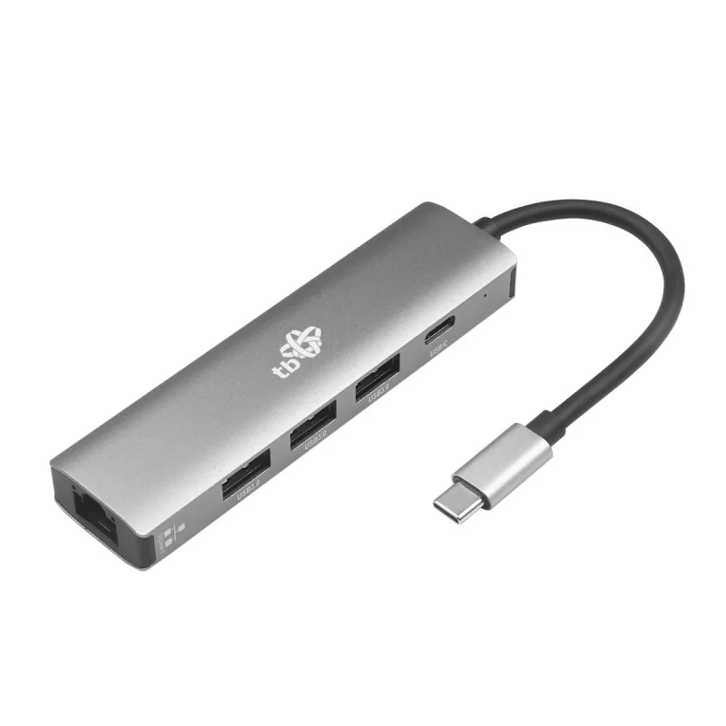 TB TOUCH TB 5v1 Adapter, RJ-45, USB-A, USB-C AKTBXKA5W1U31RJ
