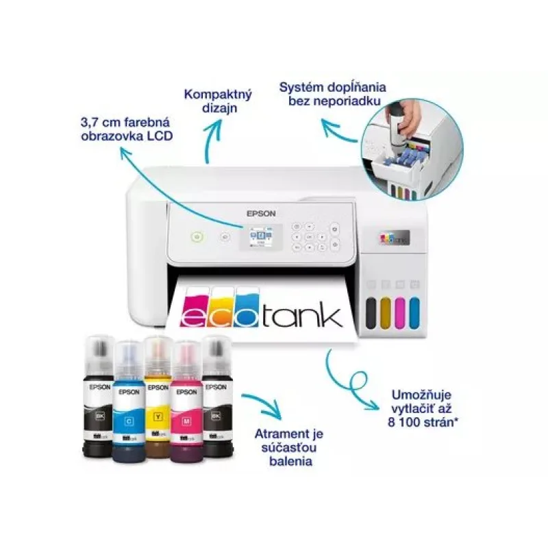 Epson EcoTank L3366 A4 color MFP, USB, WiFi C11CL63411