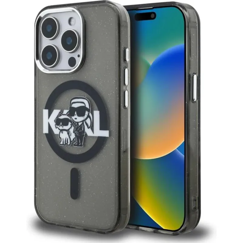 Karl Lagerfeld IML Glitter Karl and Choupette Sketch MagSafe kryt iPhone…
