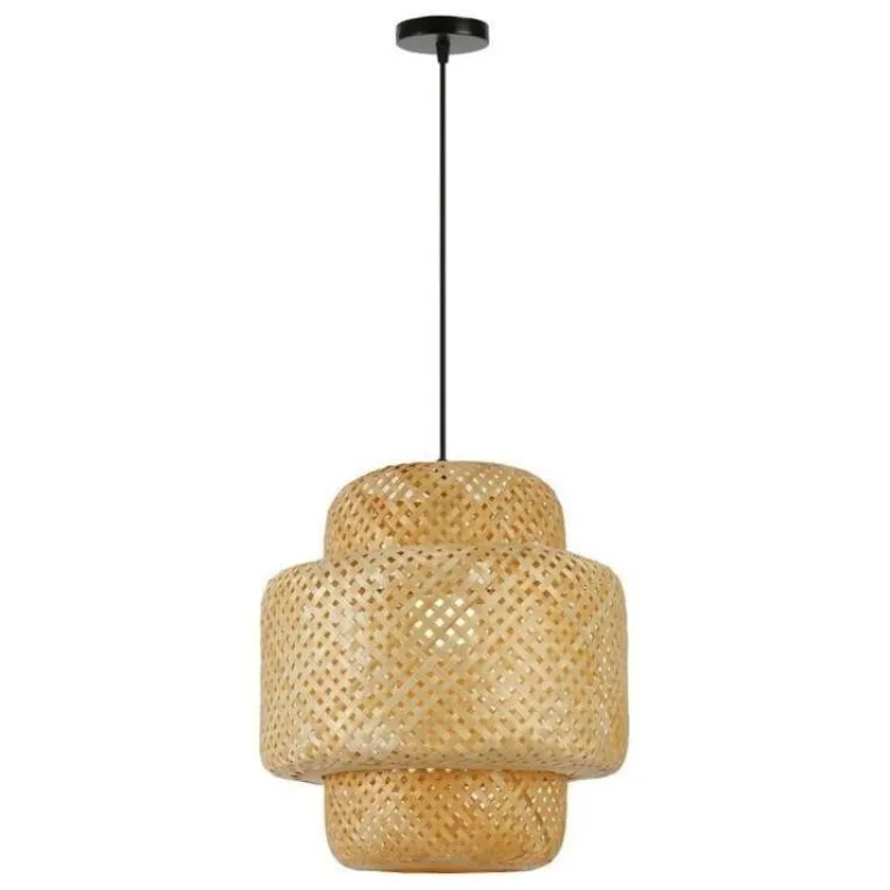 IMMAX BOHO HILO designové závěsné svítidlo, D38cm, E27. bambus (08267L)