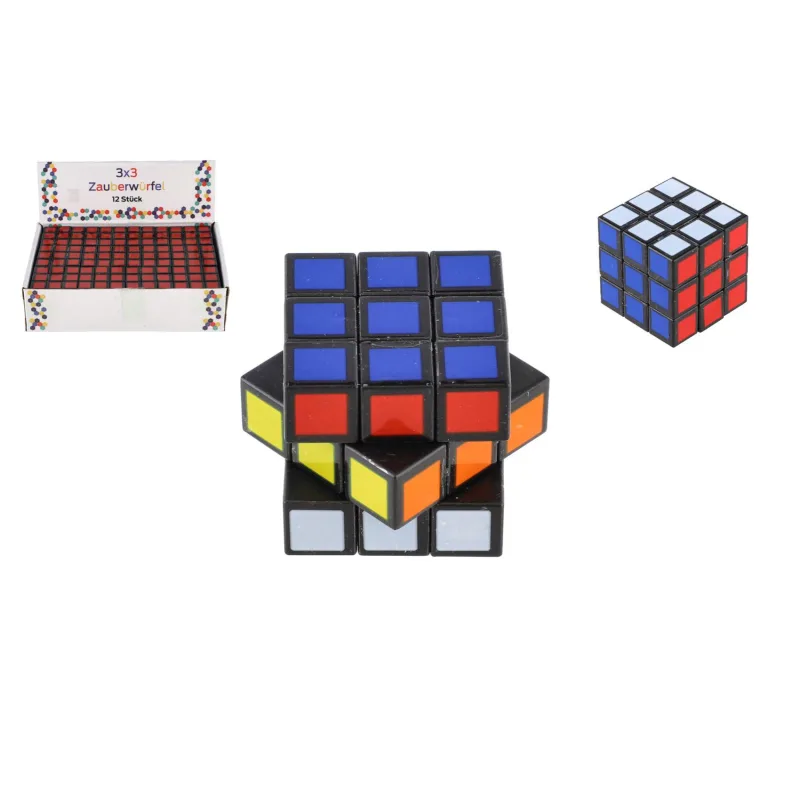 Teddies Kostka mini hlavolam 3,5x3,5cm 12ks v boxu