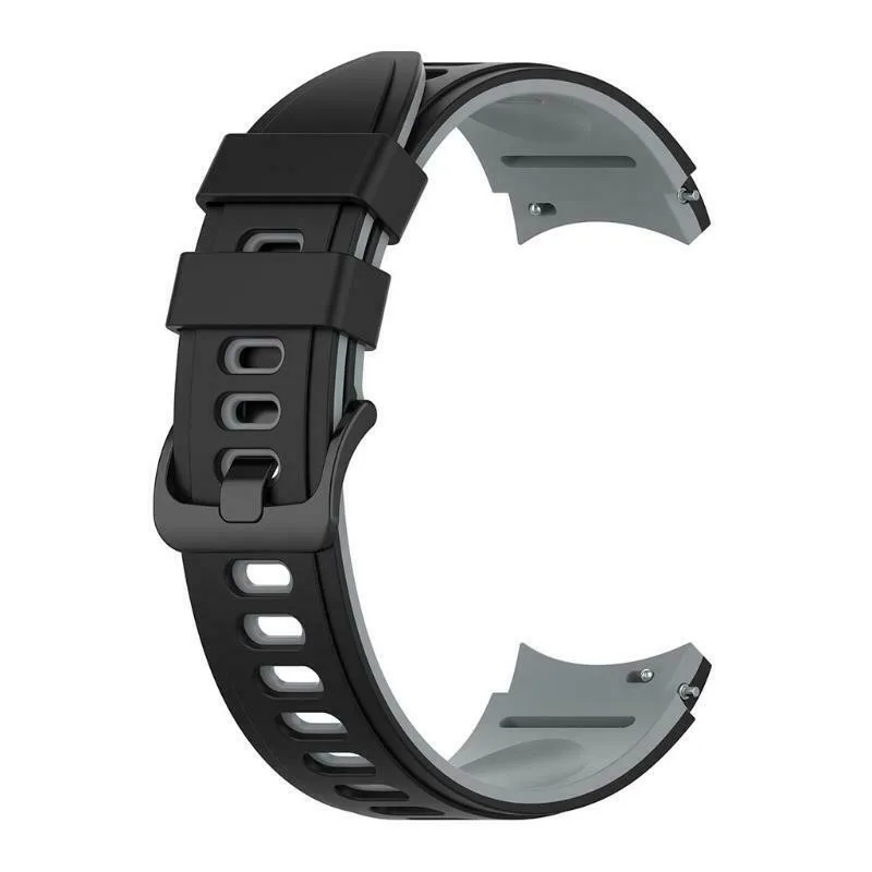 Silikonový řemínek pro Samsung Galaxy Watch 4 a Watch 5 - Černo šedý, 20 mm ESES 1530002441