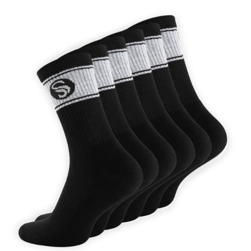Stark Soul® Retro Look Crew Perfektné Pánske Retro Ponožky 3 páry čierne Farba: čierna, Veľkosť: 39 - 42