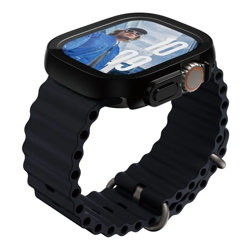 PanzerGlass Apple Watch Ultra 2/Ultra tenký čierny s ochranným sklom 3718