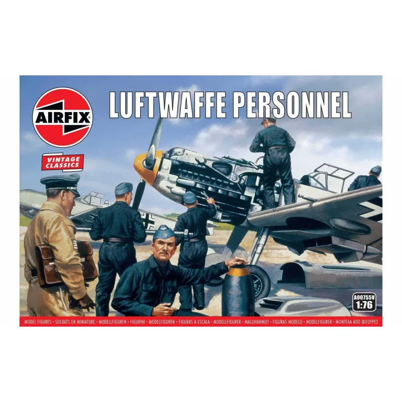 Airfix Classic Kit VINTAGE figúrky A00755V - Luftwaffe Personnel (1:76)