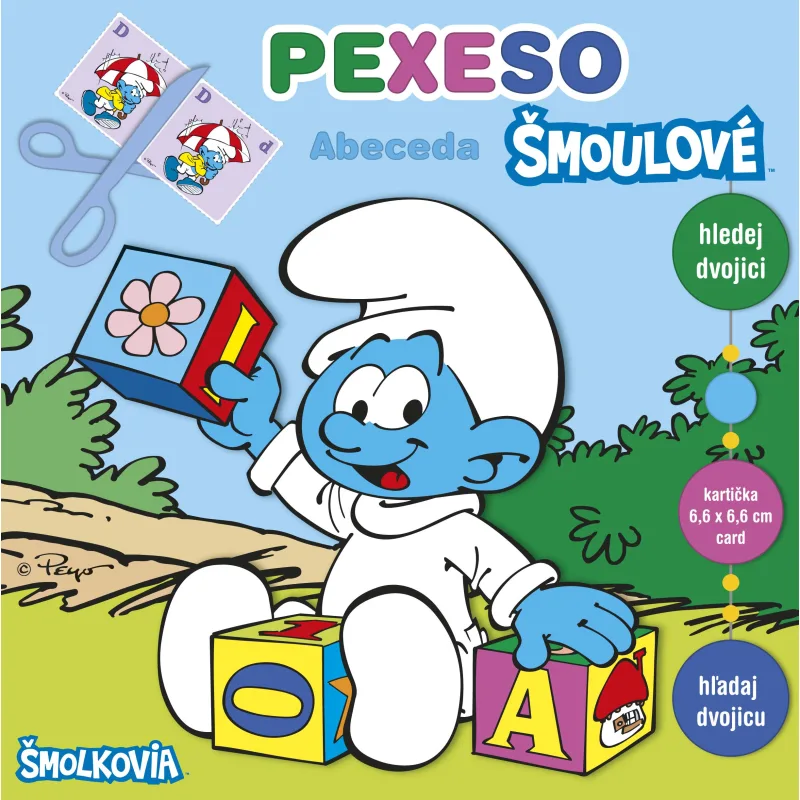 Rappa Pexeso v zošite Šmolkovská abeceda s maxi kartičkami