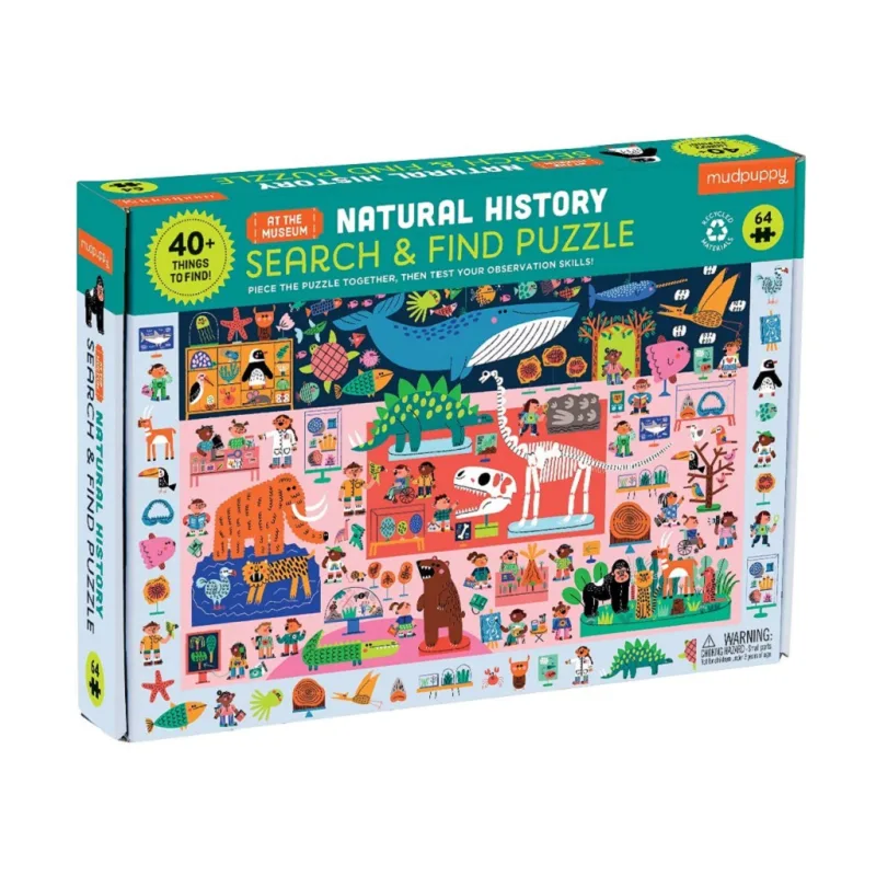 Mudpuppy Mudpuppy Puzzle skladaj a hľadaj "Prírodovedné múzeum" 64 dielov