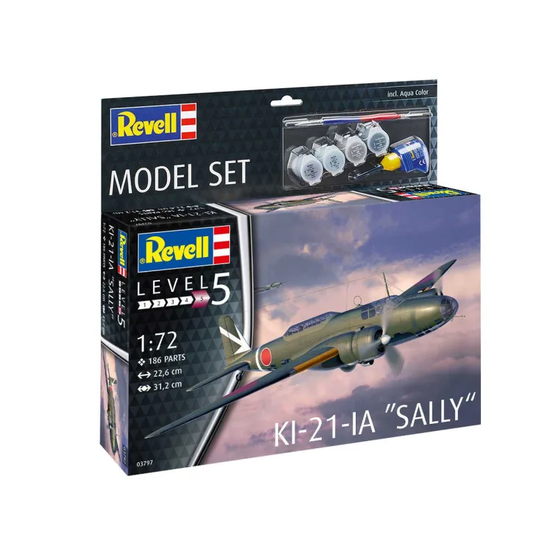 Revell ModelSet lietadlo 63797 - Ki-21-la "Sally" (1:72)