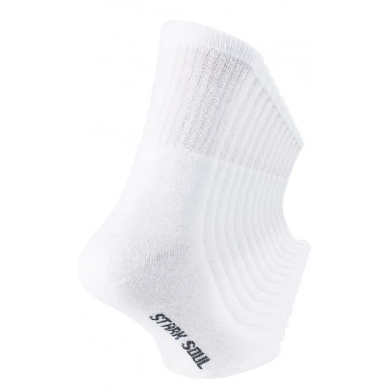 Stark Soul® Retro Look Perfektné Pánske Tenisové Ponožky 3 páry biele Farba: Biela, Veľkosť: 39 - 42