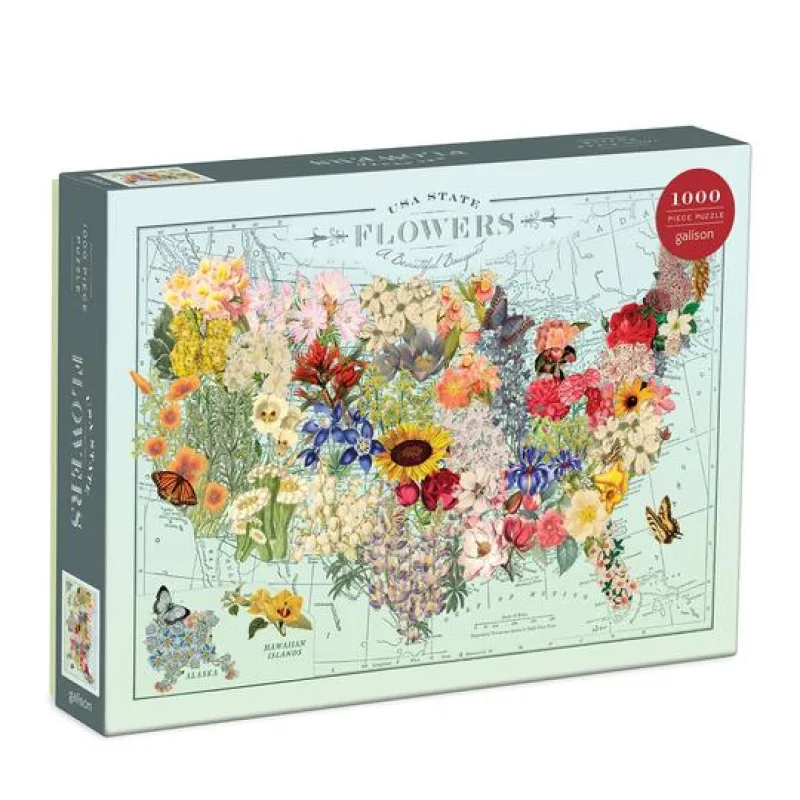 Galison Galison Puzzle Kvety USA 1000 dielikov