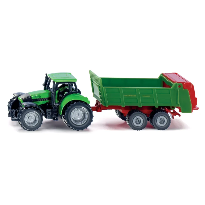 SIKU 1673 Blister - Traktor s univerzálnym prívesom