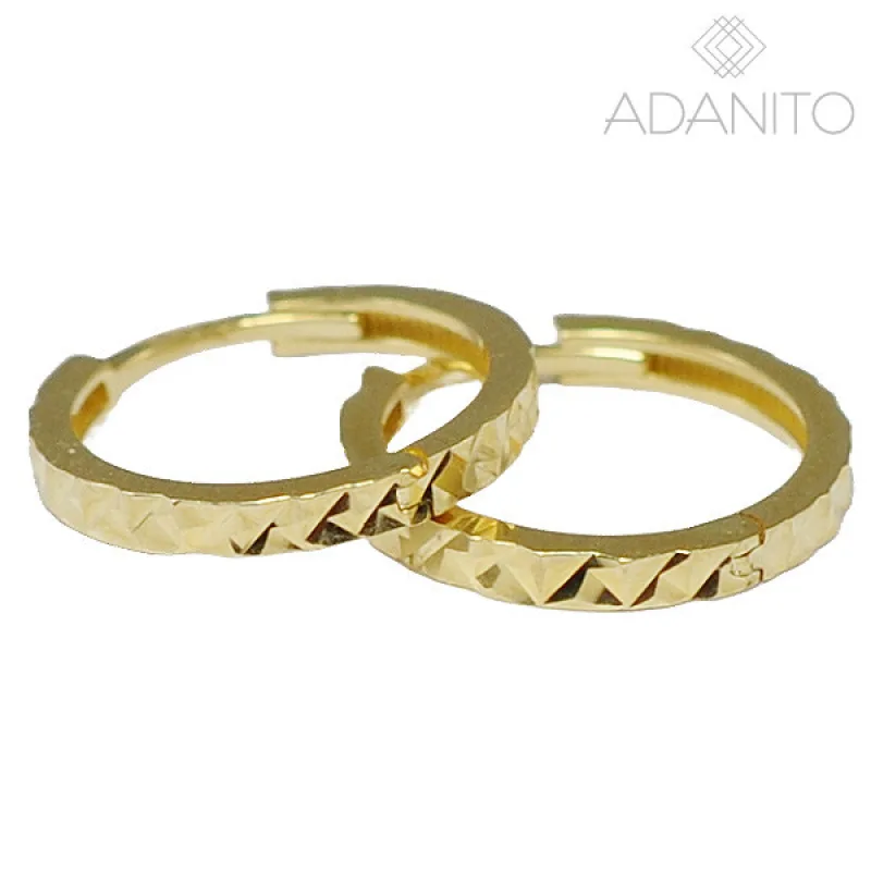 Zlaté náušnice krúžky ADANITO BRN1230G2, 18 mm, 2.14 g