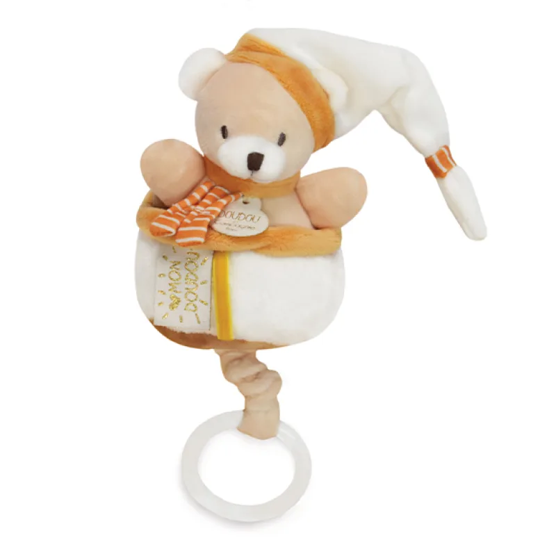 Doudou et Compagnie Paris Doudou Plyšová hudobná hračka 20 cm medveď
