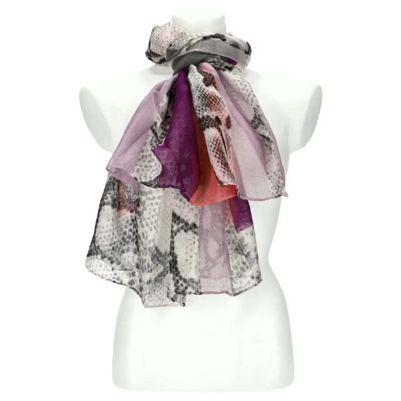 Cashmere Letná dámska farebná šatka 180x70 cm fialová